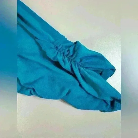 Susan Graver Liquid Knit Ruched Sleeve Tunic Teal Women’s 2X - Picture 10 of 11